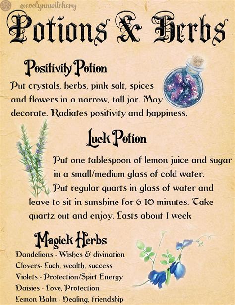 Witchcraft potion brews
